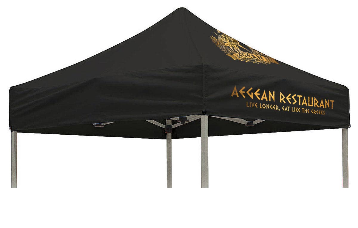 Custom Event Tent for Aegean Restaurant | Shalimar, FL