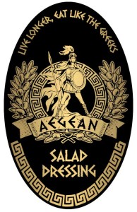 Aegean Restaurant Salad Dressing Label Design