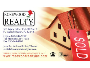 Rosewood Realty Rental Business Cards