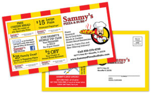 Sammy's Pizza EDDM Postcard Design