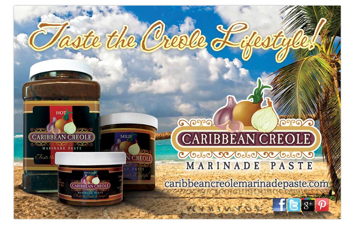 Caribbean Creole Marinade Paste Ad Design