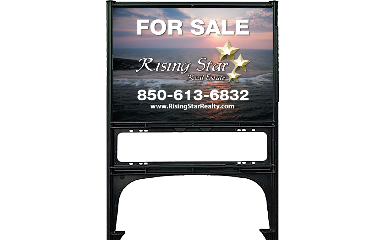 Real Estate Yard Signs with Premium Realicade Sign Frames - Rising Star Realty